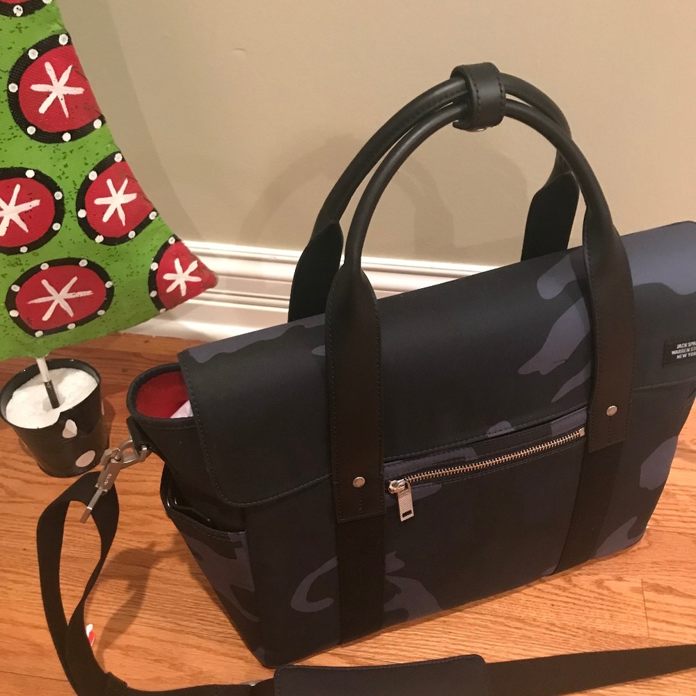 NWT Jack Spade Survey Bag Camo Waxwear Blue Camo